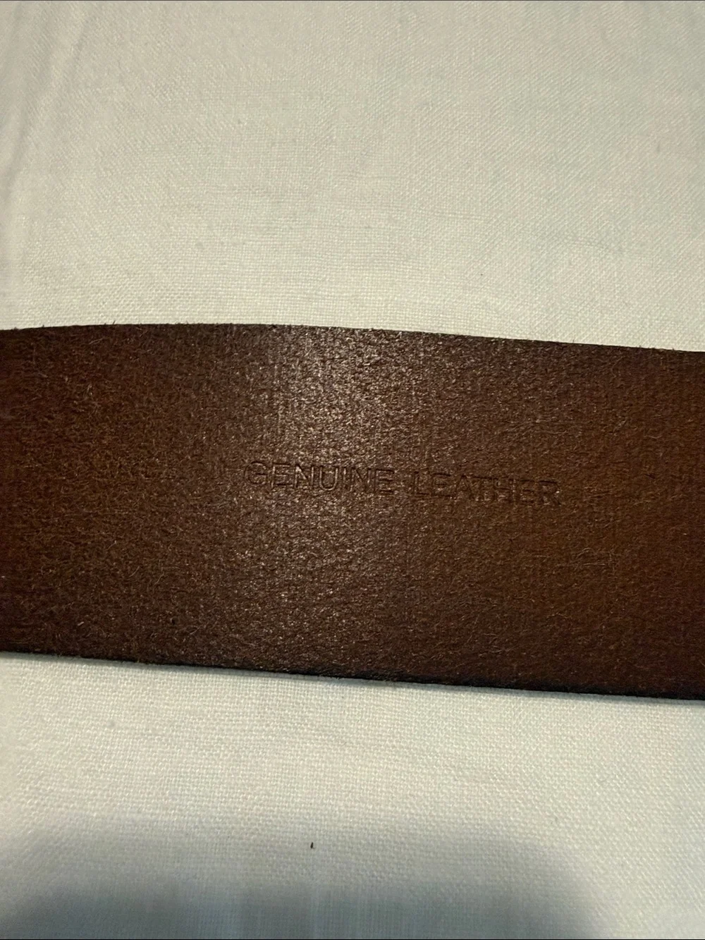 Michael Kors Brown Leather Belt with Gold and Tortoise Ring Buckle